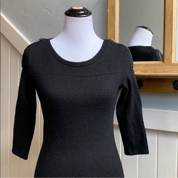 Maje 100% Wool Dress in Black - Picture 11 of 11